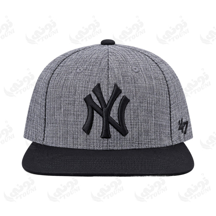 Casquette NY Yankees – Gris Chiné – sur fond blanc