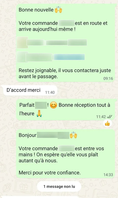 Avis client WhatsApp