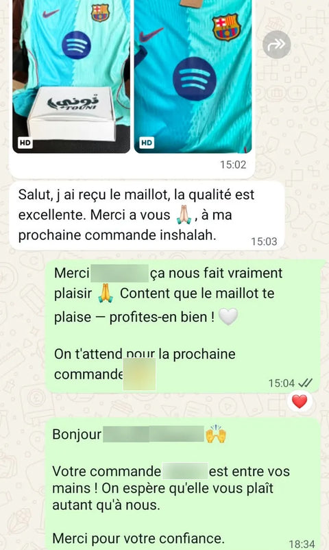 Avis client WhatsApp