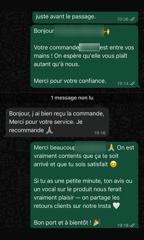 Avis client WhatsApp