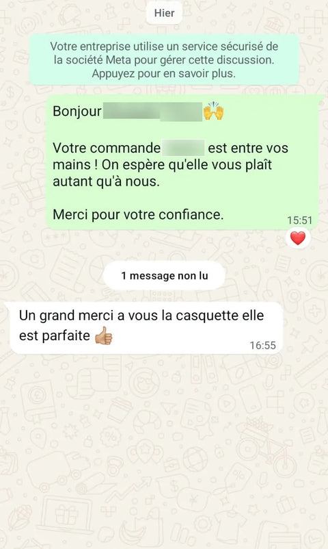 Avis client WhatsApp