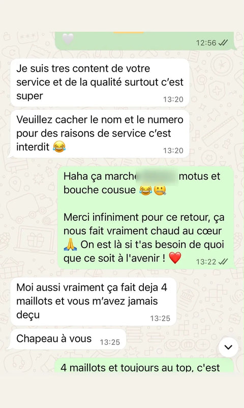 Avis client WhatsApp