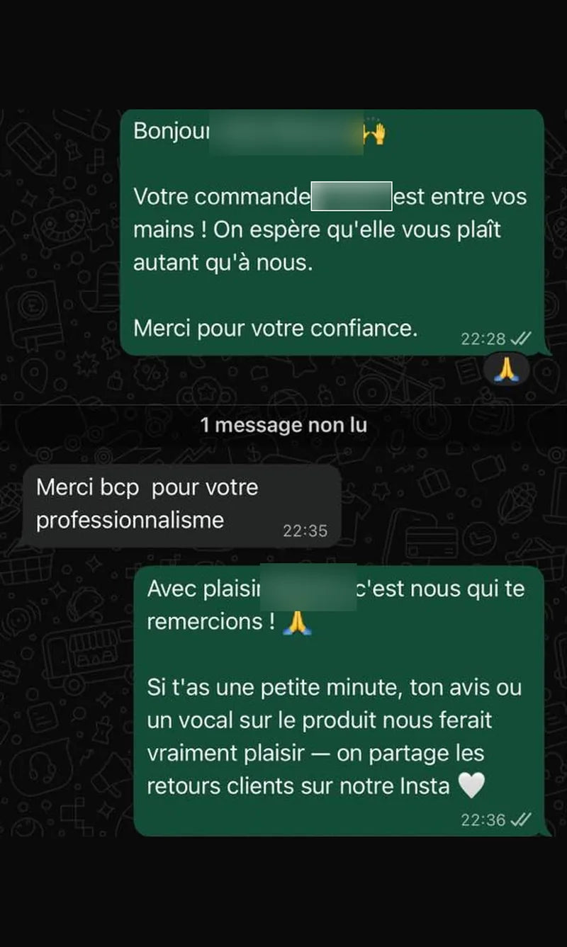 Avis client WhatsApp