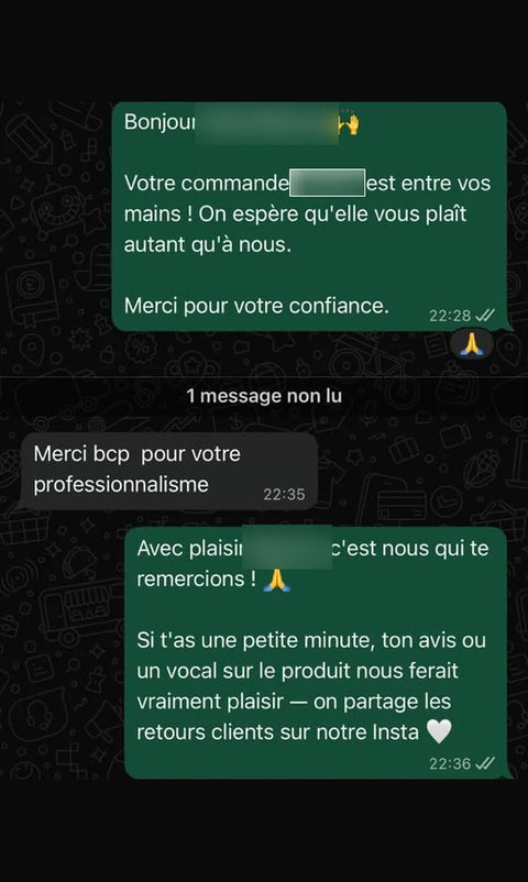 Avis client WhatsApp