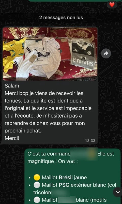 Avis client WhatsApp