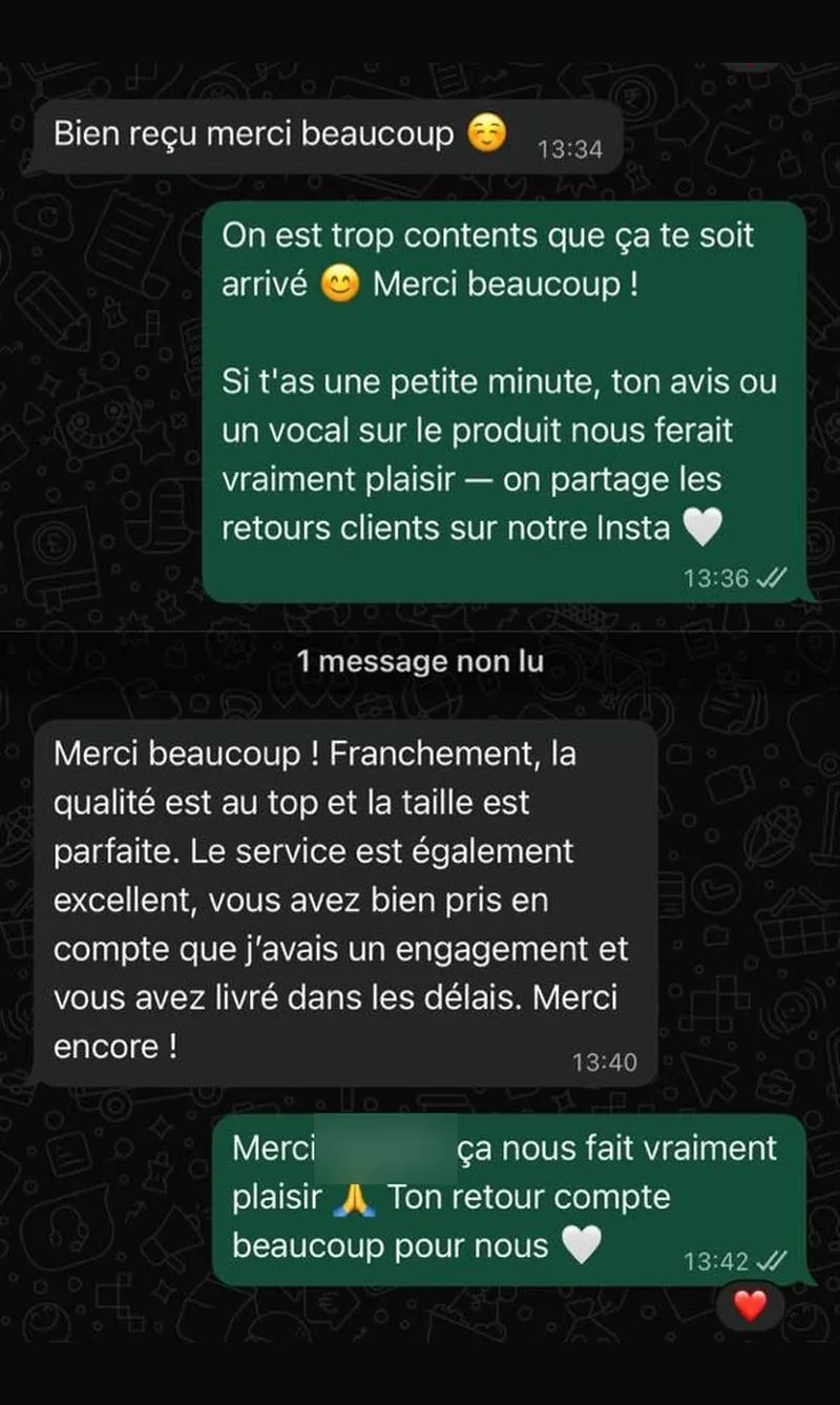 Avis client WhatsApp