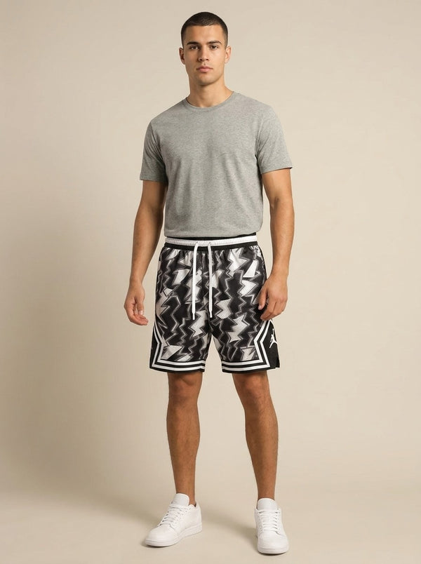 Short Jordan Diamond Camo Zigzag Gris
