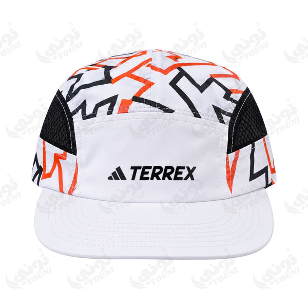 Casquette Trail 5 Panneaux – Blanc & Orange