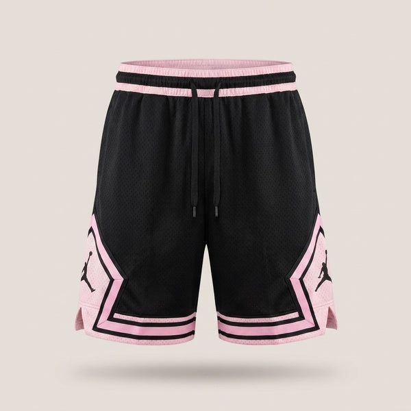Short Jordan Diamond Noir Losange Rose Poudré
