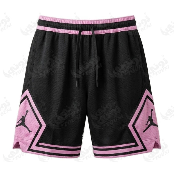 Short Jordan Diamond Noir Losange Rose