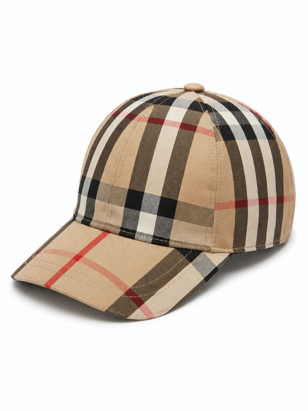Casquette à Carreaux Vintage - Beige