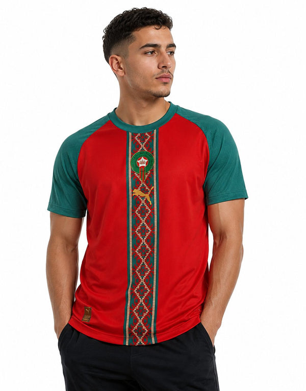 Maillot Pre-Match d'Entraînement 2026-2028 Rouge Vert Zelige