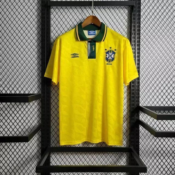 Maillot Brésil Rétro – Jaune & Vert | Umbro Collection Vintage
