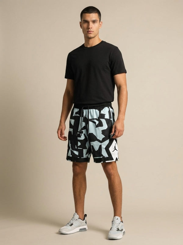 Short Jordan Diamond Camo Éclats Cyan & Noir