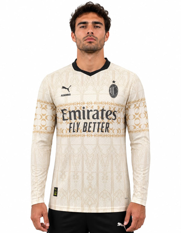 AC Milan - Maillot Manches Longues Édition Crème « Emirates »