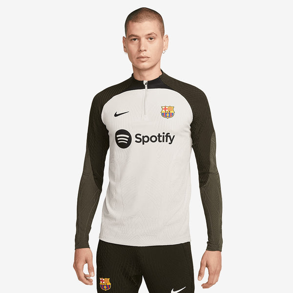 FC Barcelone Maillot d'Entraînement Dri-FIT ADV Strike Elite - Sable/Vert/Noir