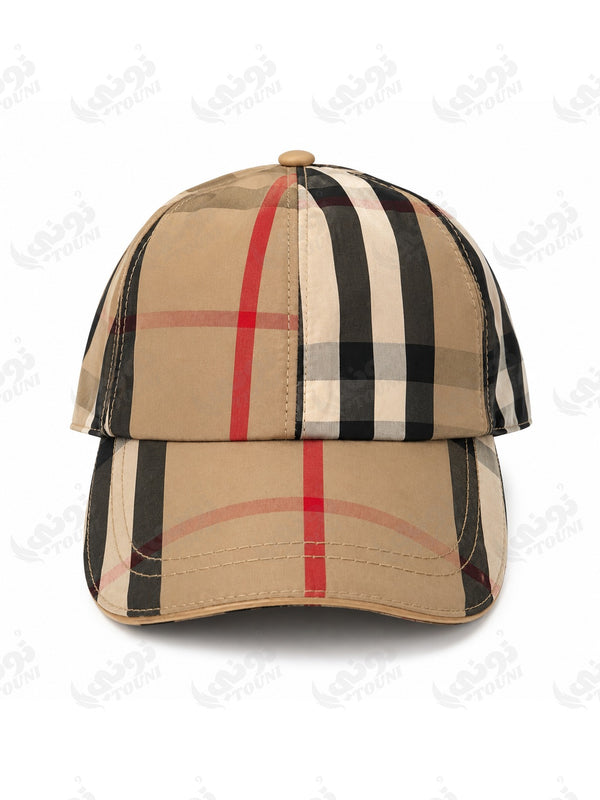 Casquette à Carreaux Vintage - Beige
