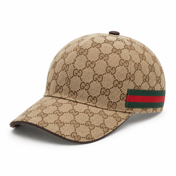 Casquette Monogramme Bande Web - Beige
