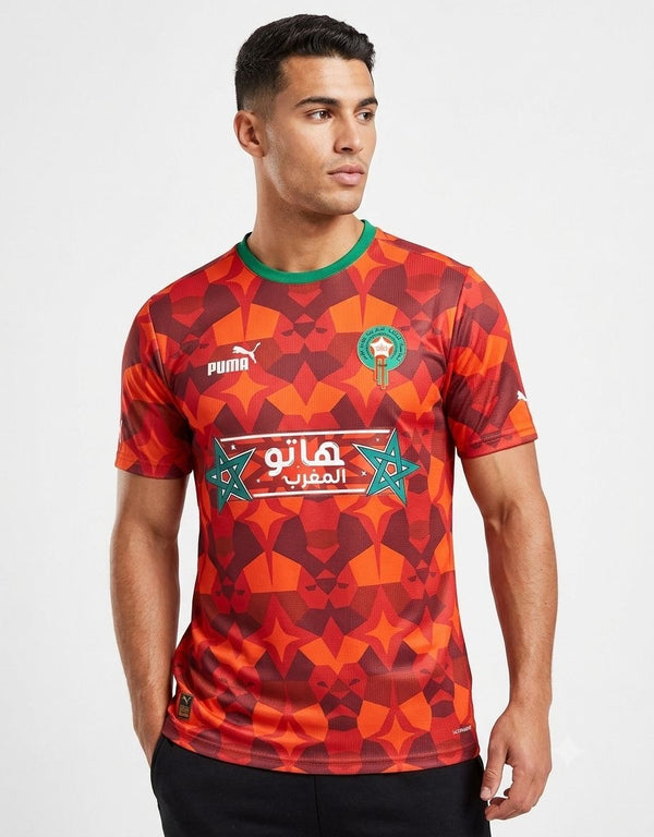 Maroc - Maillot Pré-Match Rouge 2024/25