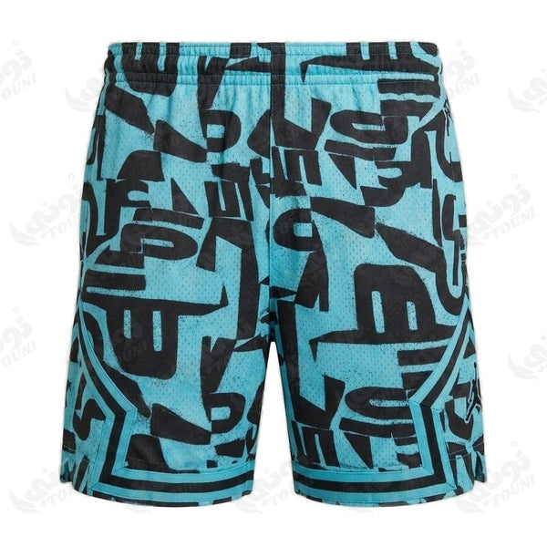 Short Jordan Diamond Graffiti Cyan