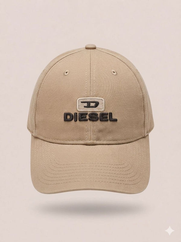 Casquette Diesel – Beige Sable | Logo D Brodé Relief