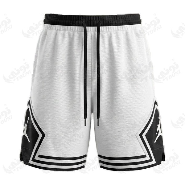 Short Jordan Diamond Blanc Bandes Noires