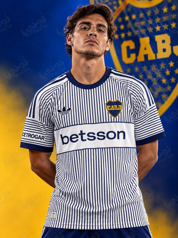 Boca Juniors - Maillot Terrace Icons Blanc & Bleu Marine