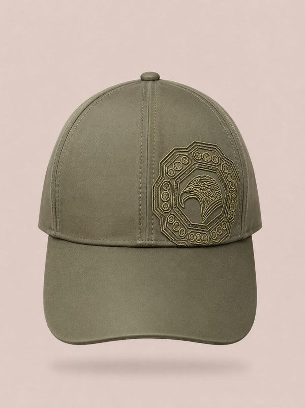 Casquette Aigle – Écusson Brodé Ton sur Ton — Kaki Olive
