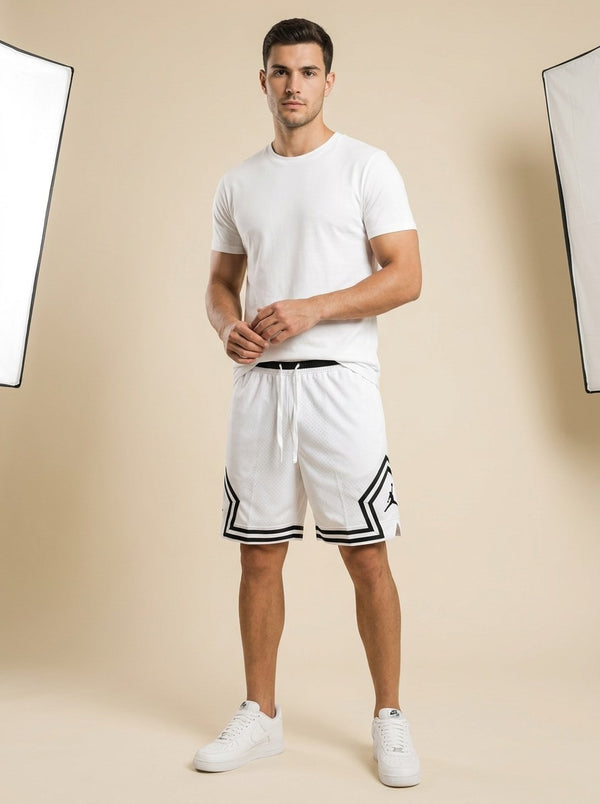 Short Jordan Diamond Blanc Pur