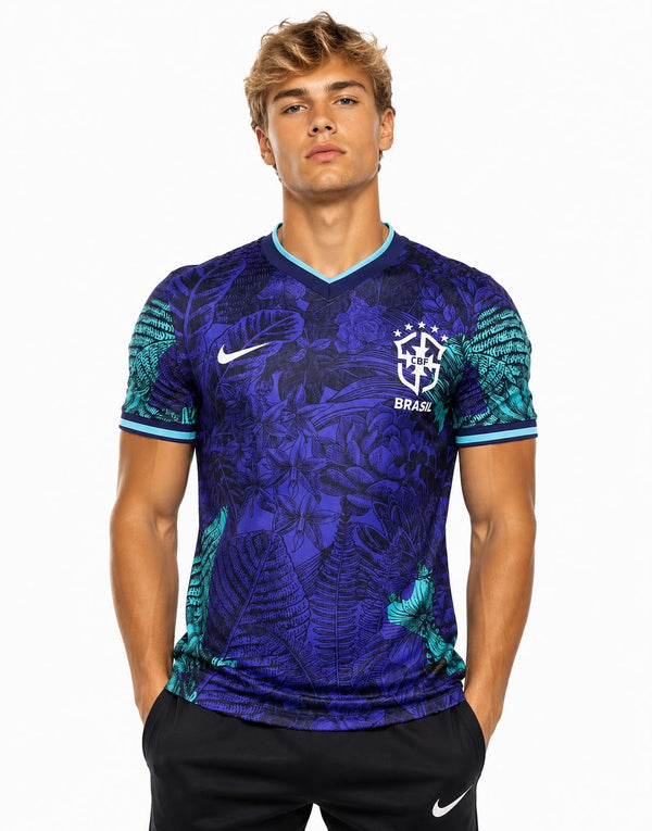 Brésil - Maillot Extérieur Édition Selva Bleu & Turquoise