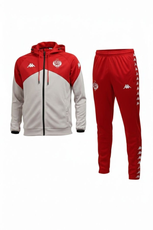 Wydad Athletic Club - Veste + Pantalon Beige et Rouge 2025/26