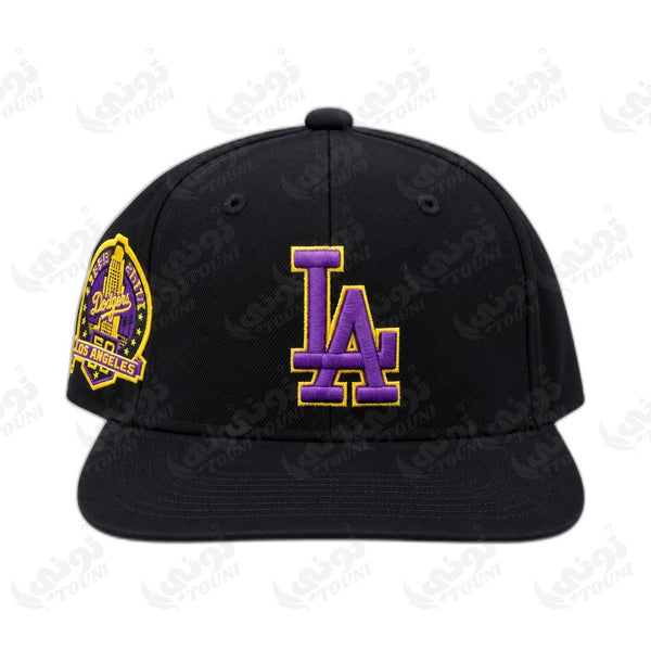 Casquette LA Dodgers – Noir & Violet (Écusson)