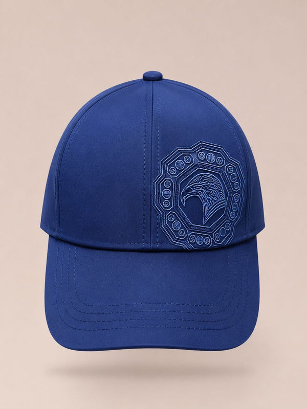 Casquette Aigle – Écusson Brodé Ton sur Ton — Bleu Roi