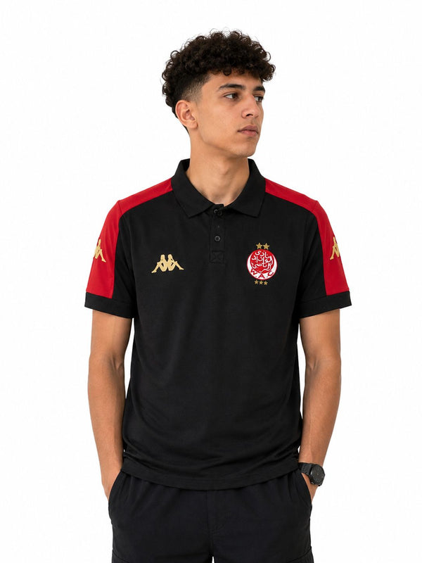Polo WAC Wydad – Noir & Rouge | Kappa Collection Club