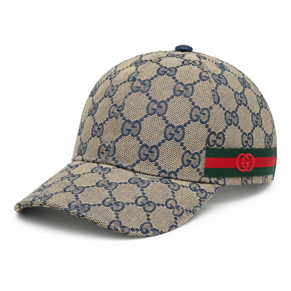 Casquette Monogramme Bande Web - Bleu Marine