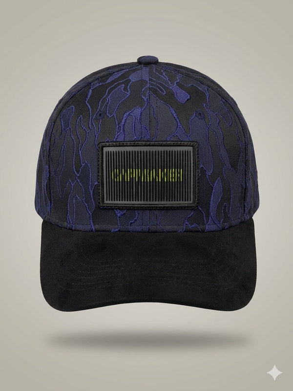 Casquette Coperni – Camo Marine & Noir | Patch Logo Néon