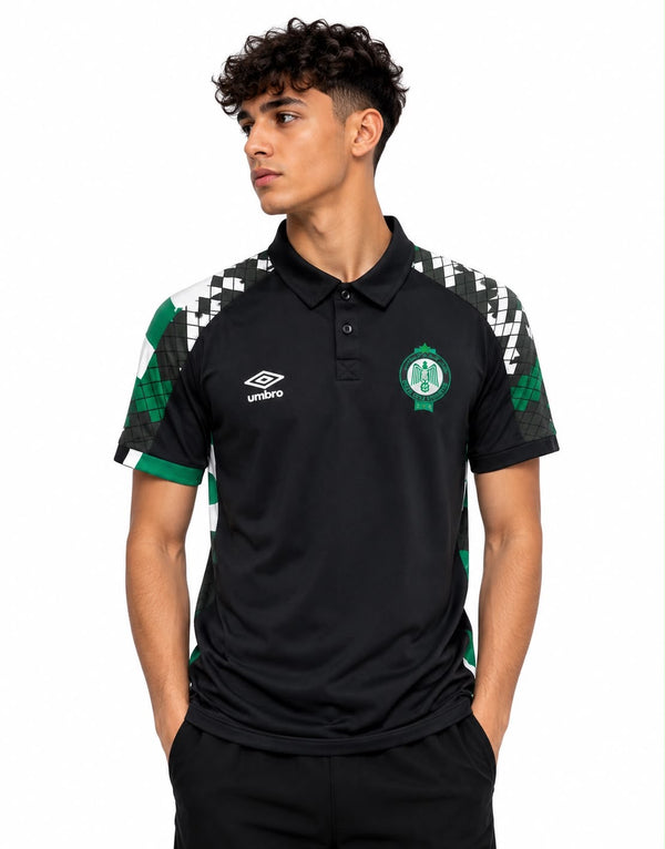 Raja Club Athletic Polo Umbro Noir — porté