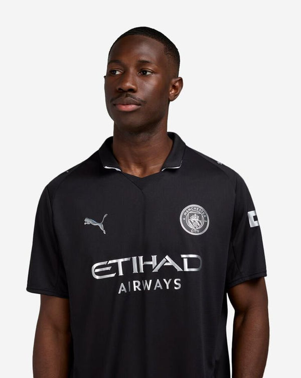 Manchester City Extérieur Maillot 2025/26 Noir