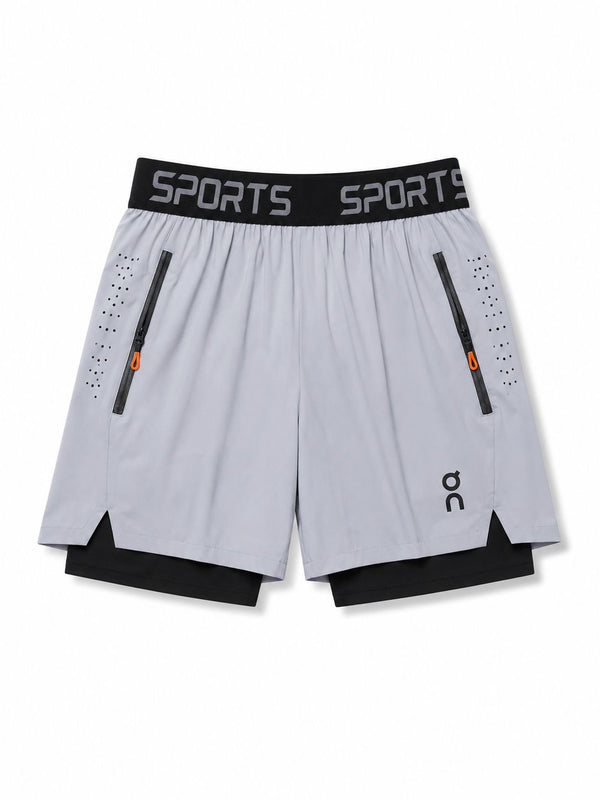 Short On Running 2-en-1 – Gris Clair
