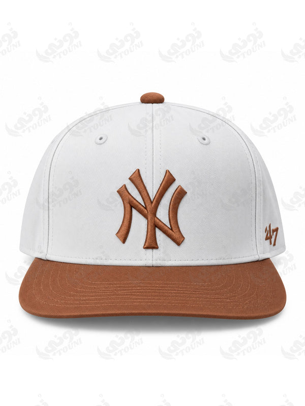 Casquette NY Yankees – Crème & Visière Marron