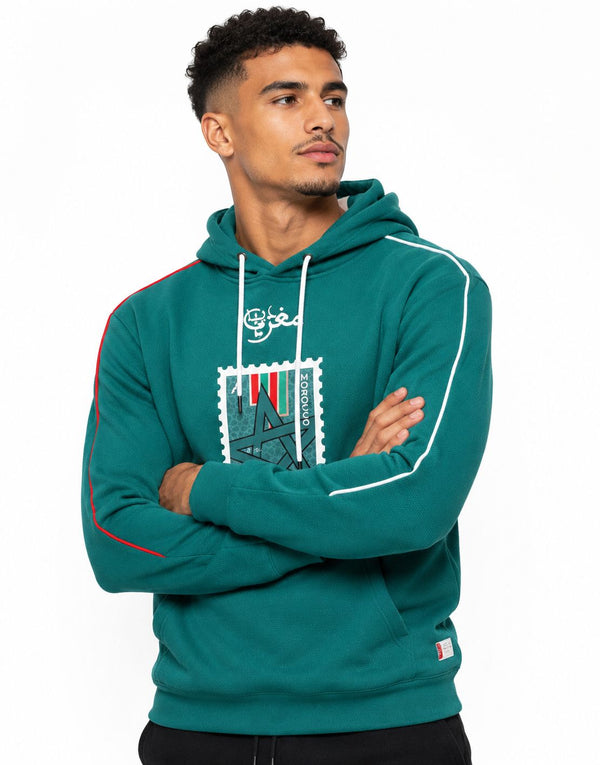 Maroc - Hoodie Vert Édition Timbre