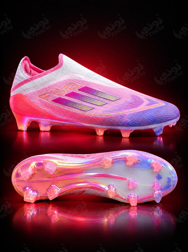 adidas F50 – Crampons Sans Lacets Rose Néon (Qualité Professionnelle)