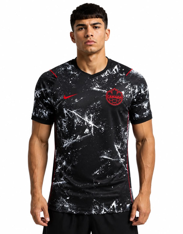 Maillot Canada Extérieur Noir – Édition Splatter Rouge