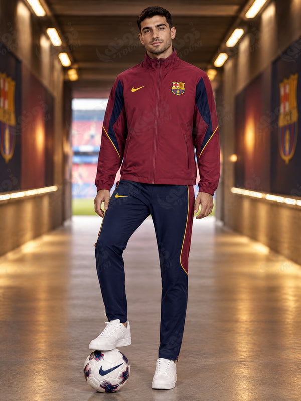 FC Barcelone - Survêtement Grenat & Bleu Marine 2026/27 - vue portée