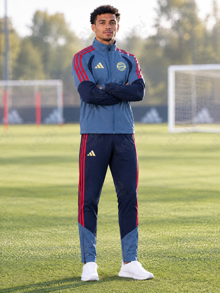 Bayern Munich - Survêtement Bleu Acier & Marine 2026/27 - vue portée