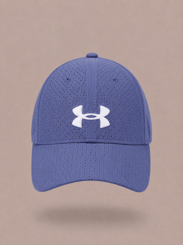 Casquette Under Armour – Bleu Perforé Logo Blanc
