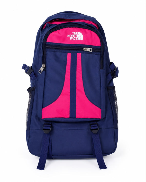 Sac à dos sport bleu marine fuchsia - Face