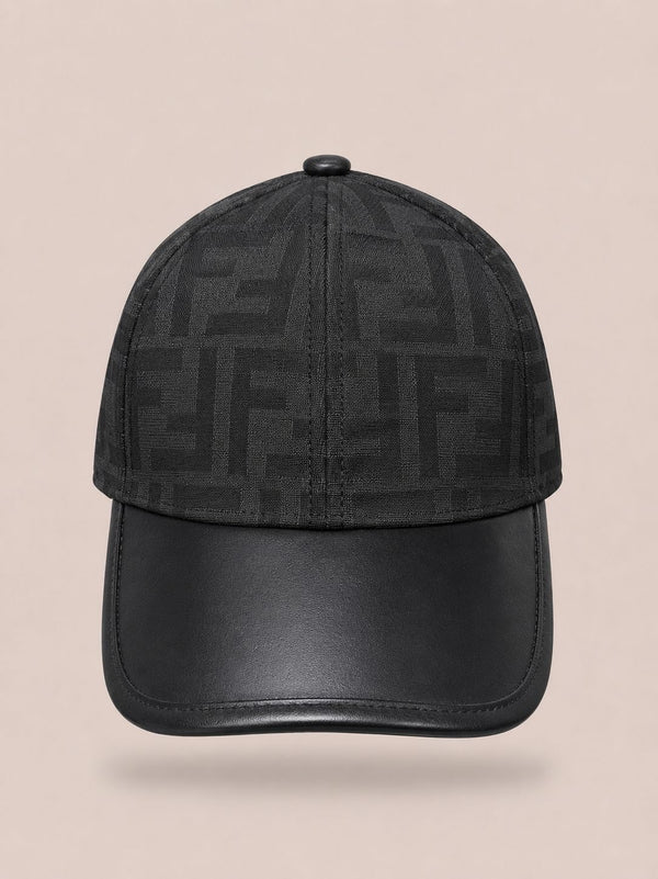 Casquette Fendi FF – Monogramme Noir Visière Cuir