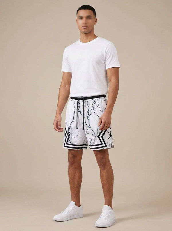 Short Jordan Diamond Éclairs Blanc