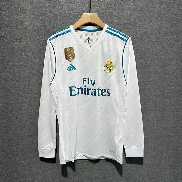 Real Madrid - Maillot Rétro Domicile 2017/18 Manches Longues